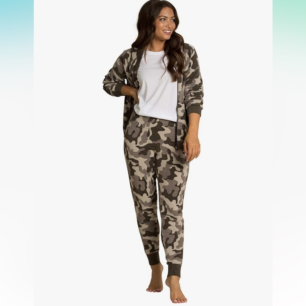 Barefoot Dreams CozyChic Ultra Lite Pants - Black and Gray - Picture 2 of 6